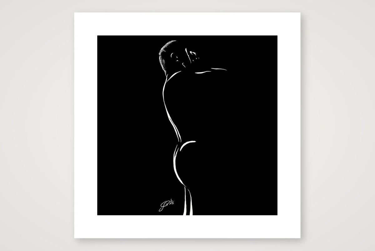 Shower Sean “Negative space Bear” — 50×50cm, 20×20" Print only