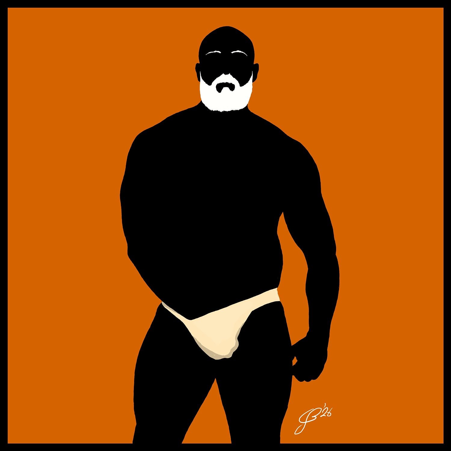 Rex - Bear flag colours Art - Orange
