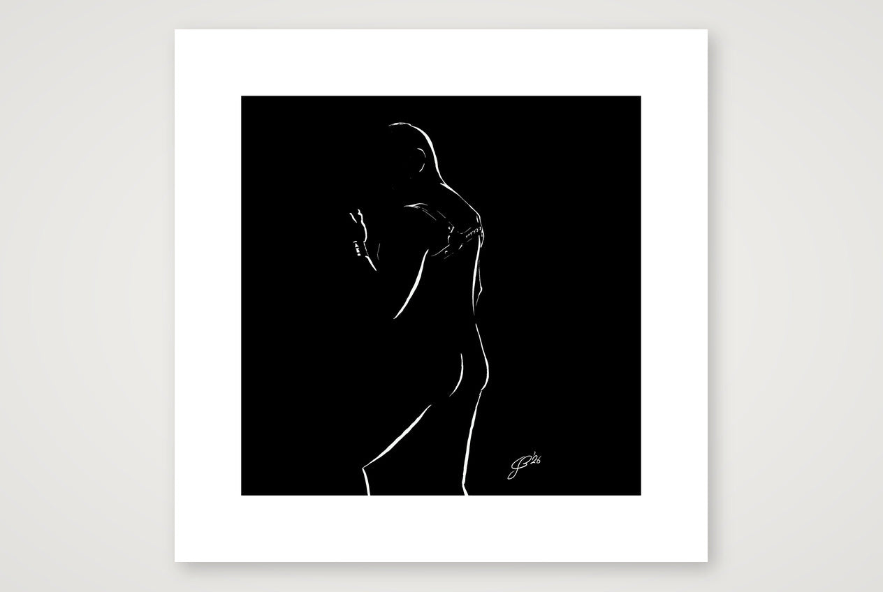 Jack “Negative space Bear” — 40×40cm, 16×16" Print only