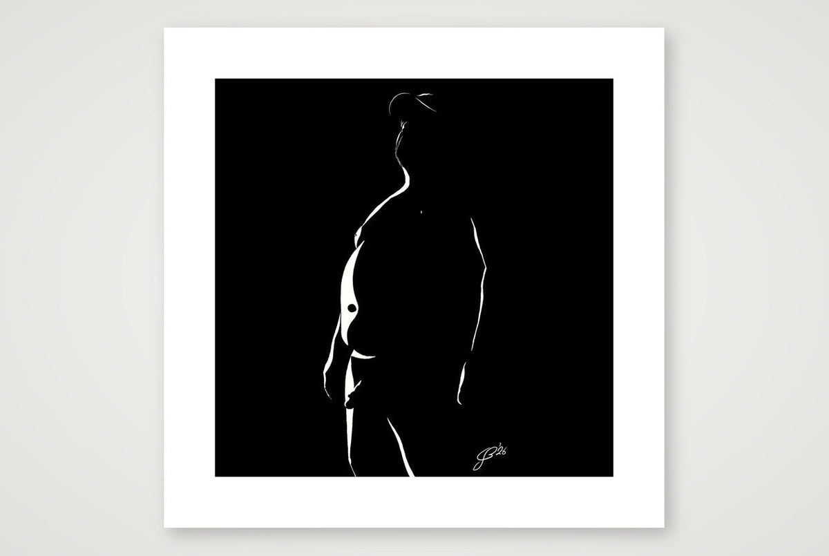 Alf “Negative space Bear” — 50×50cm, 20×20" Print only