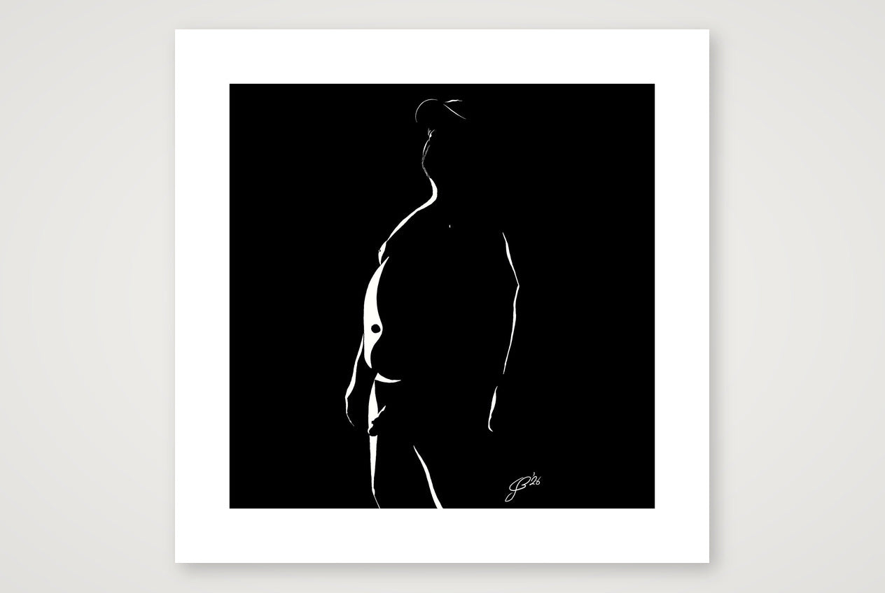 Alf “Negative space Bear” — 50×50cm, 20×20" Print only