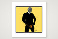 Jim - Bear flag colours Art - Yellow — 30×30cm, 12×12" Print only