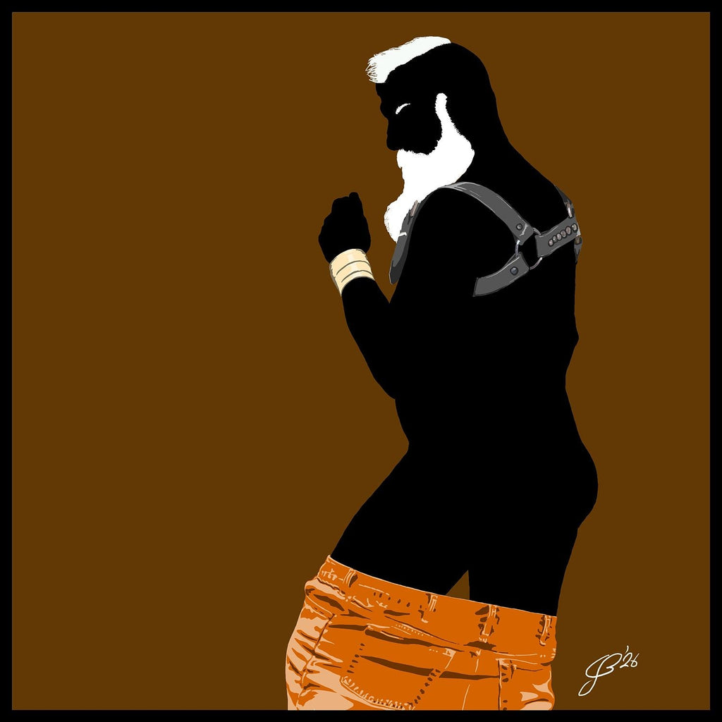 Bruce - Bear flag colours Art - Brown