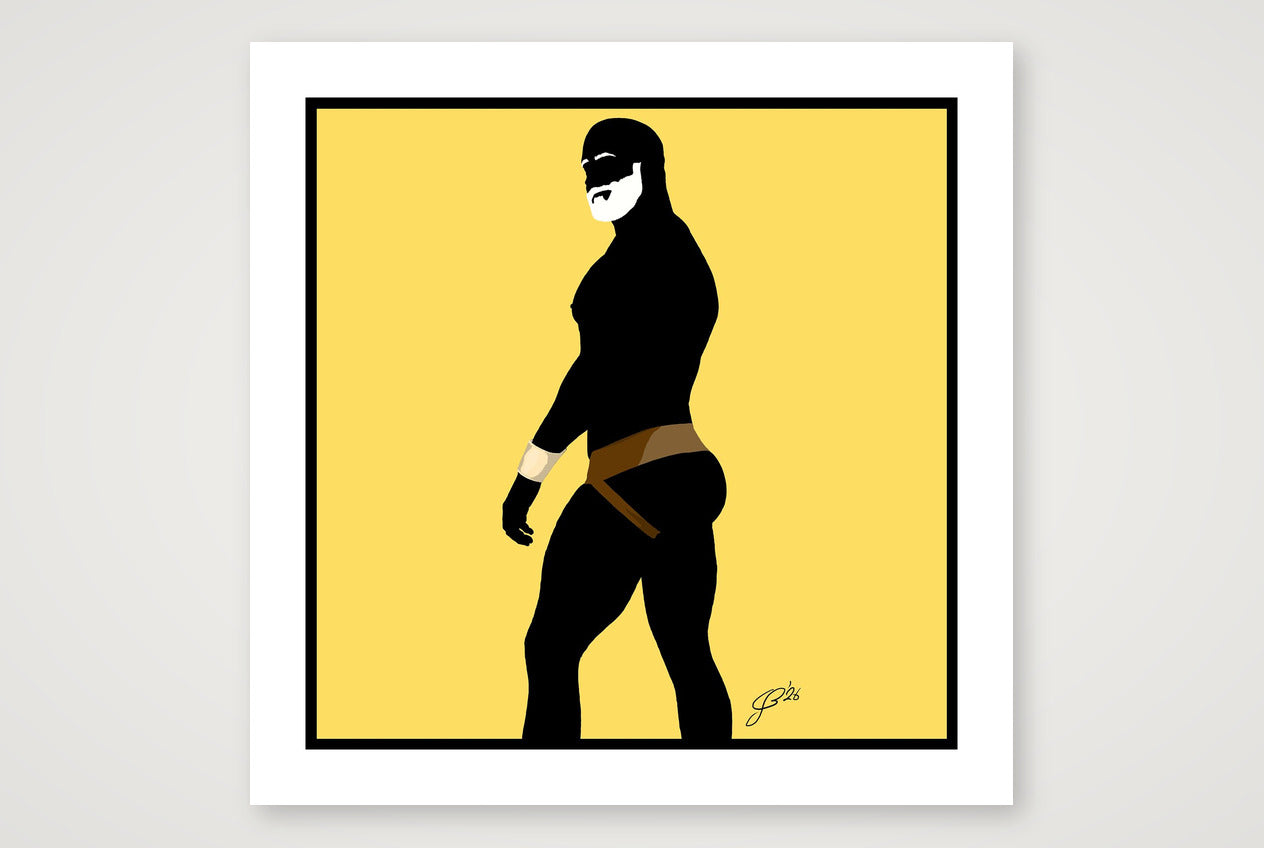 Scott - Bear flag colours Art - Yellow — 70×70cm, 28×28" Print only