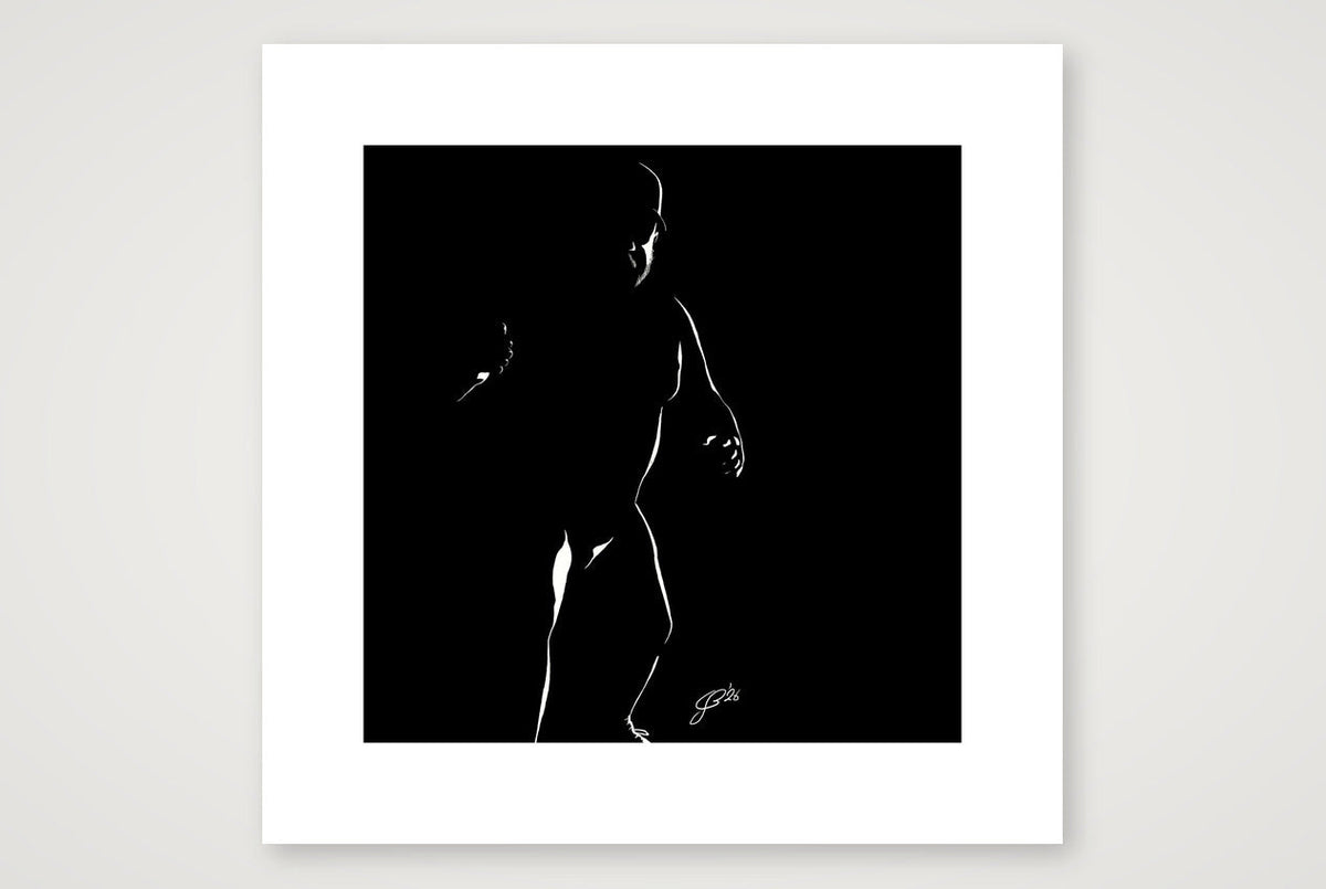 Coach Chuck “Negative space Bear” — 30×30cm, 12×12" Print only