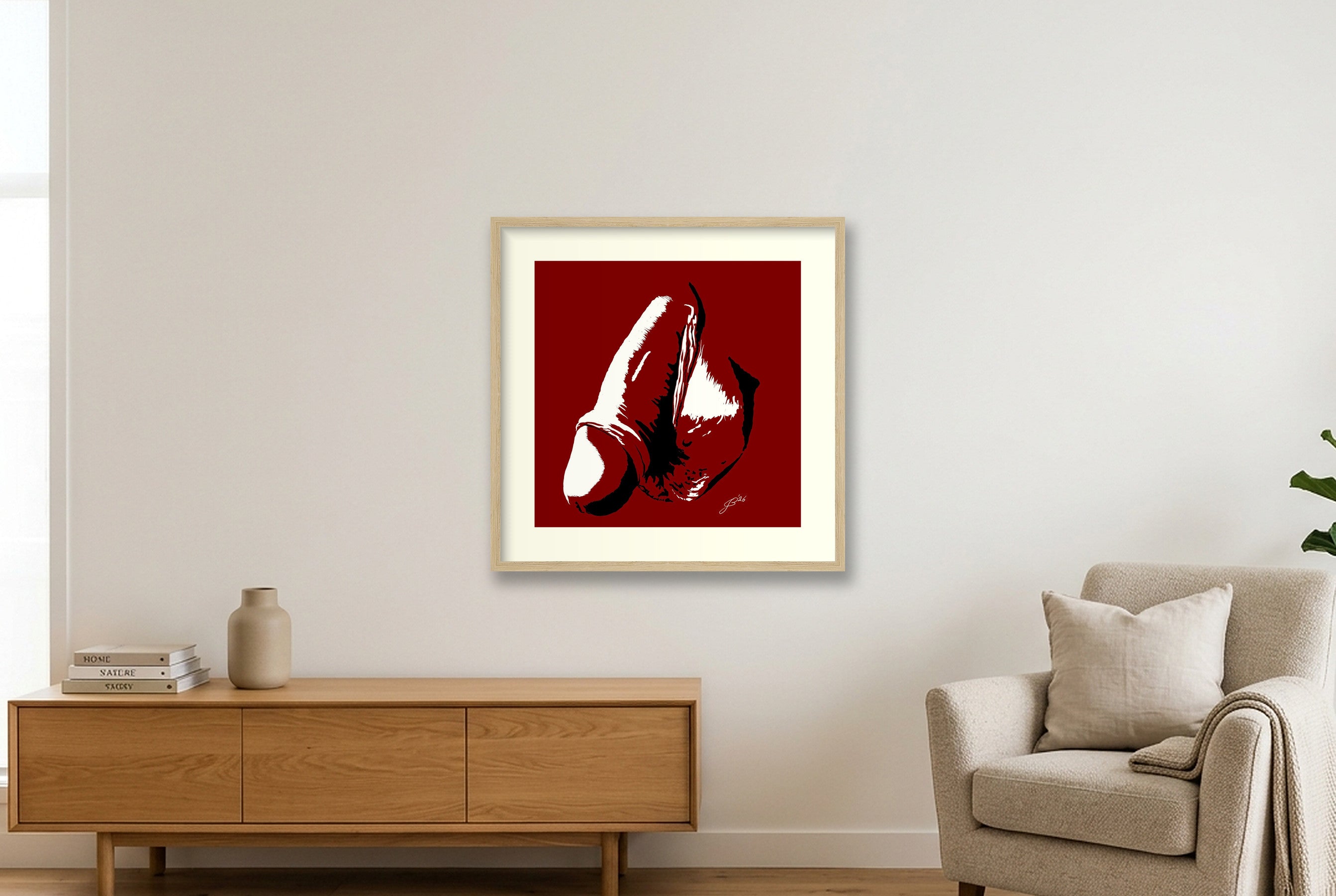 Quentin’s Dick Pic — 50×50cm, 20×20" Oak Frame
