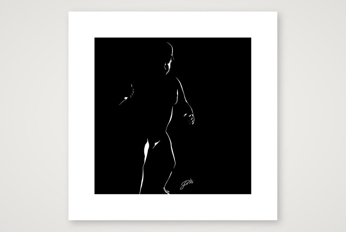 Coach Chuck “Negative space Bear” — 40×40cm, 16×16" Print only