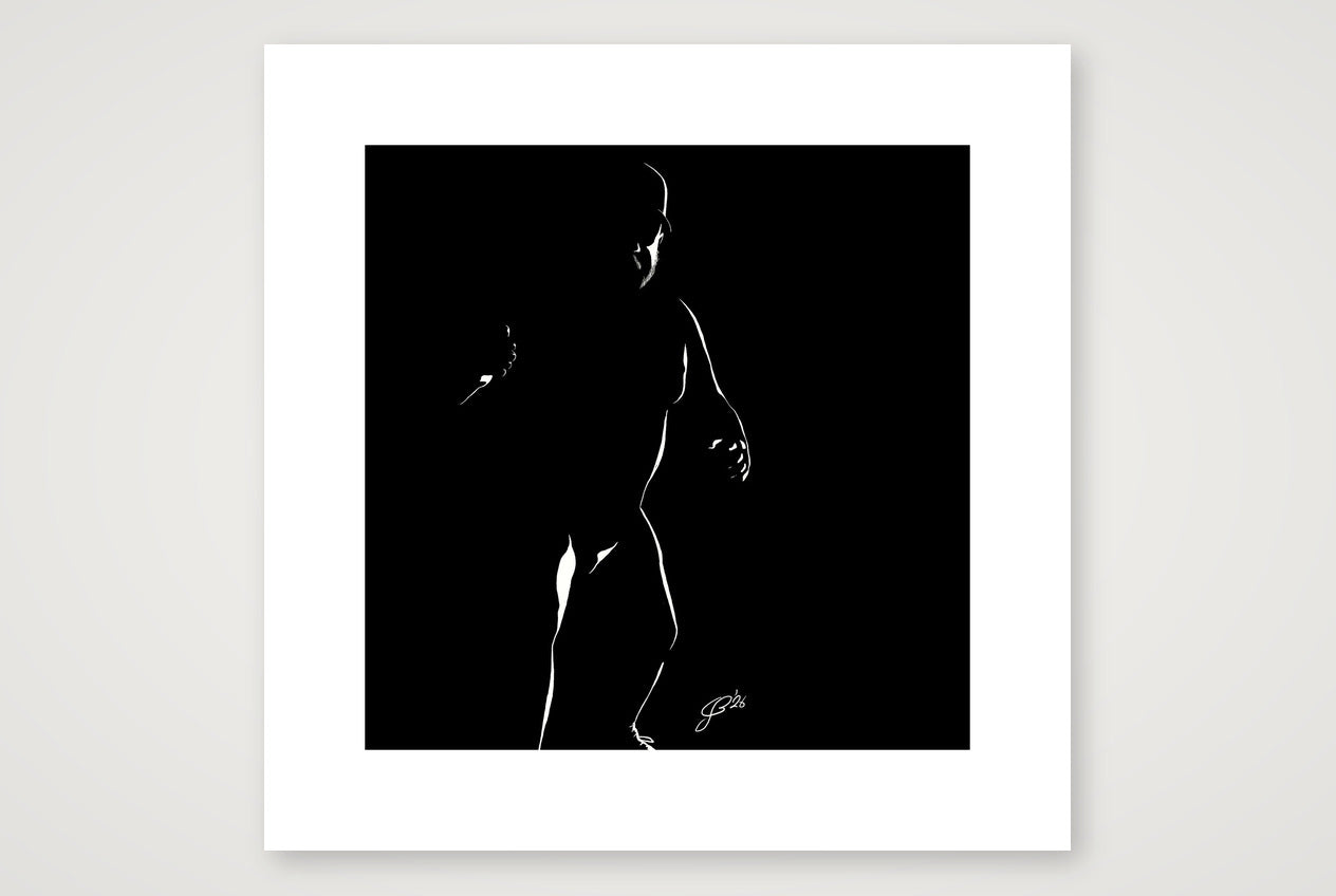 Coach Chuck “Negative space Bear” — 40×40cm, 16×16" Print only