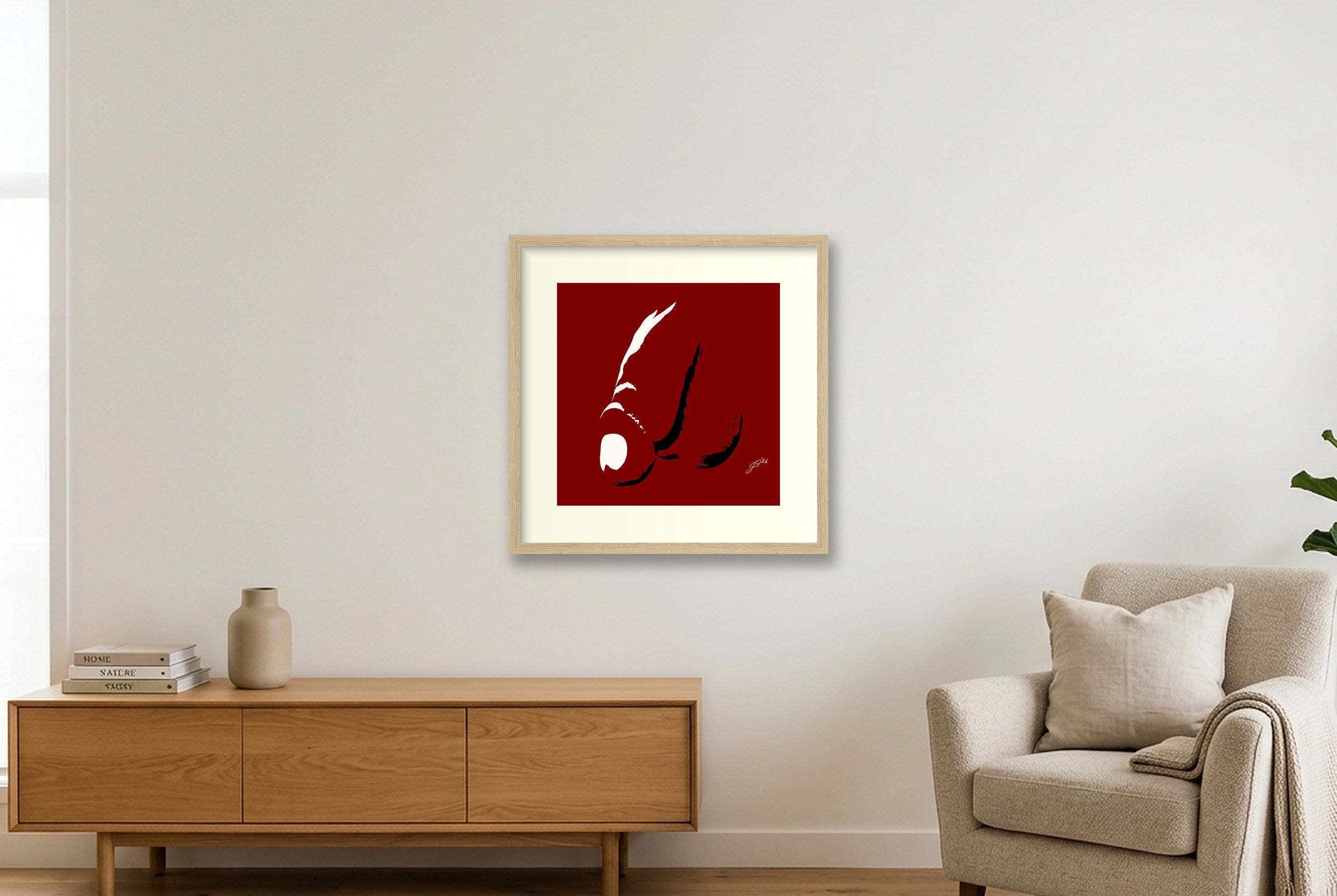 Barnardo’s Dick Pic — 40×40cm, 16×16" Oak Frame