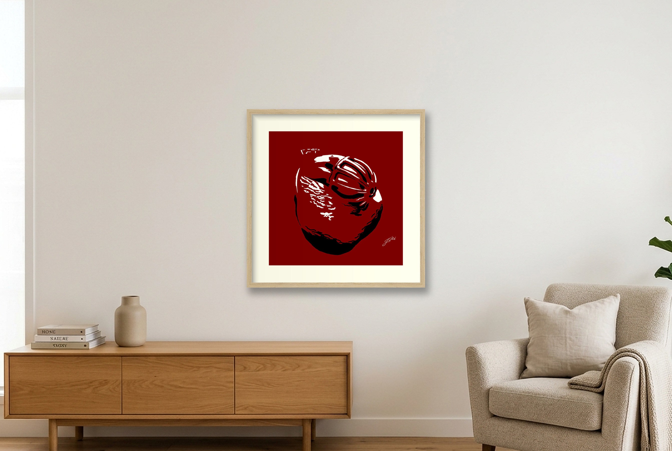 Vince’s Dick Pic — 50×50cm, 20×20" Oak Frame