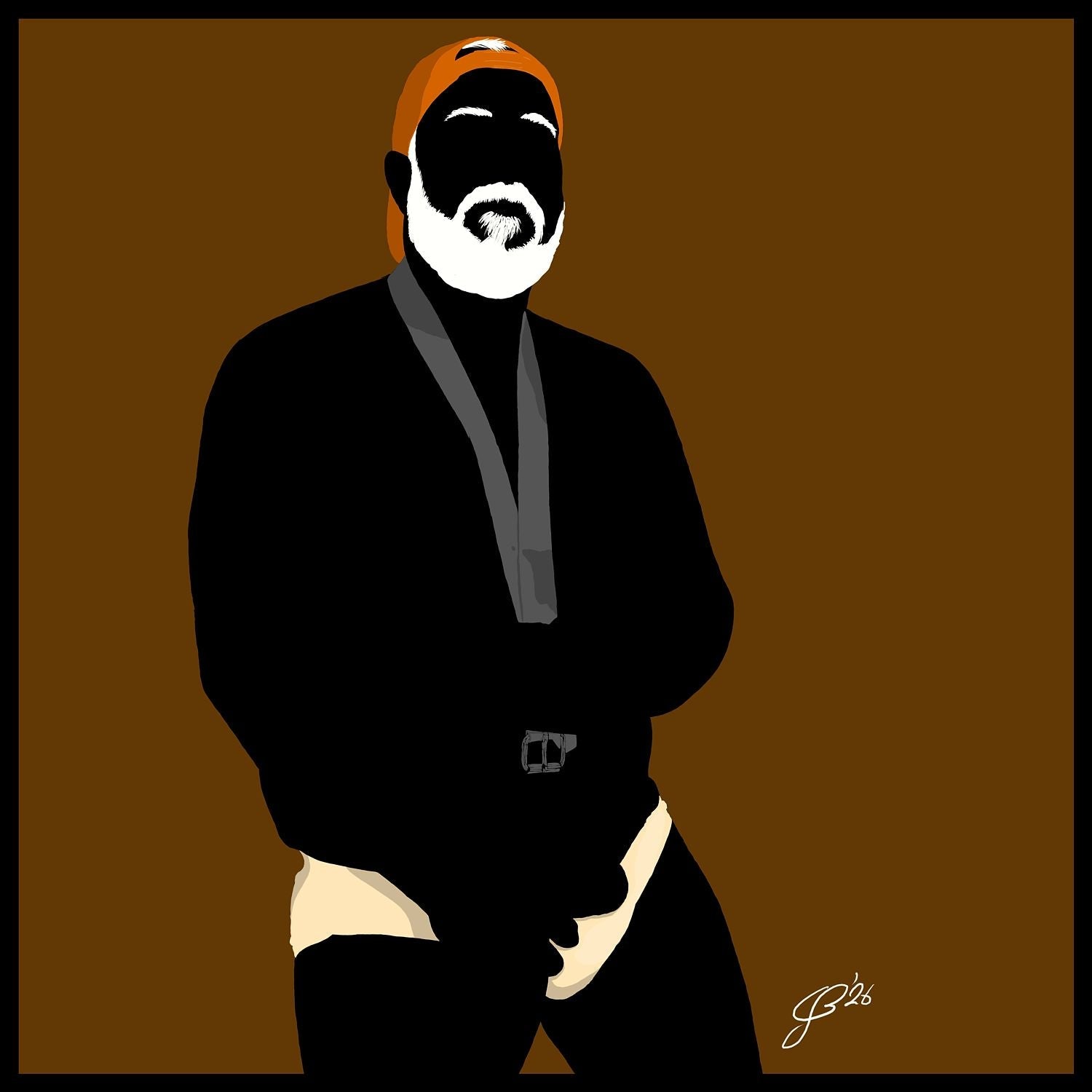Raul - Bear flag colours Art - Brown