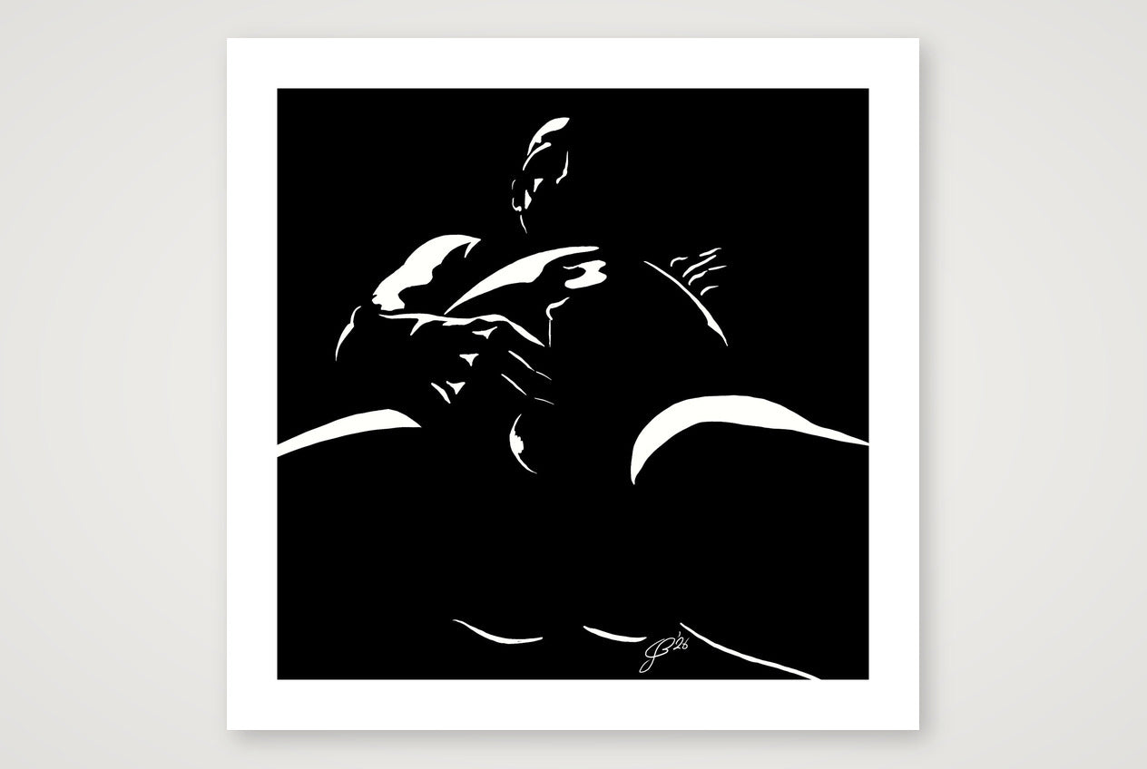 POV Pete “Negative space Bear” — 70×70cm, 28×28" Print only
